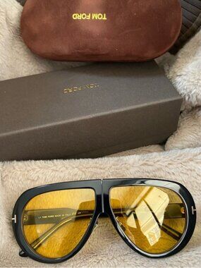 Tom Ford Eugenio Black Sunglasses F676 01E 50 22 145 rounded square Sunnies Tom Ford | Accessories | Tom Ford Eugenio Black Sunglasses  main image 3